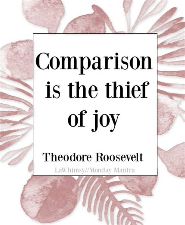 Who Said Comparison Is the Thief of Joy?