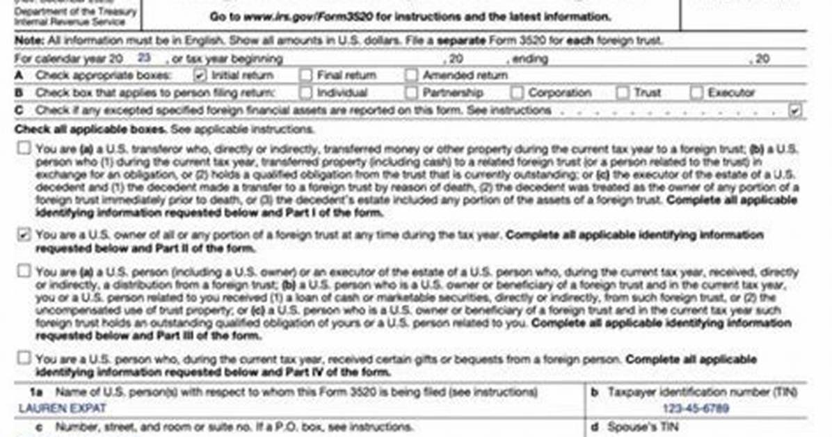 Who Should File Form 3520?