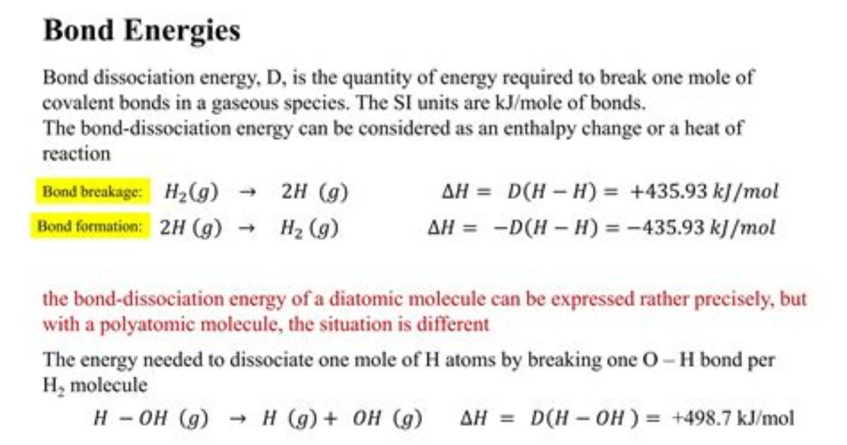 Why Are Bond Energies?