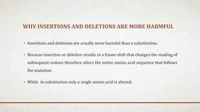 Why Are Insertions and Deletions Harmful?