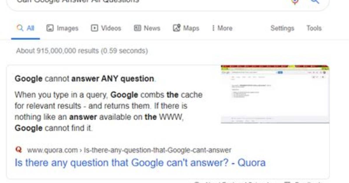 Why Can Google Answer All My Questions?