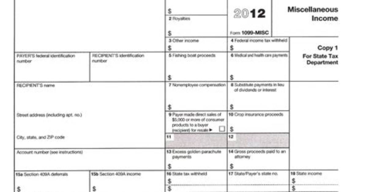 Why Did I Get a 1099 Misc with Only Box 7?