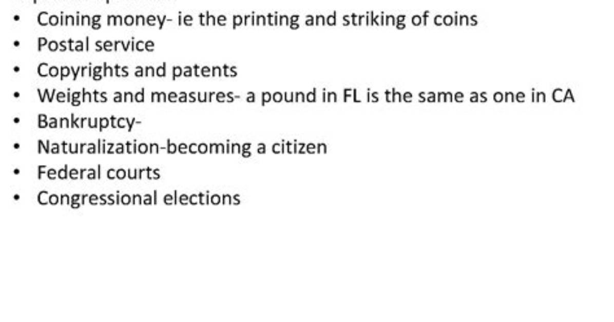 Why Is Coining Money a Federal Power?