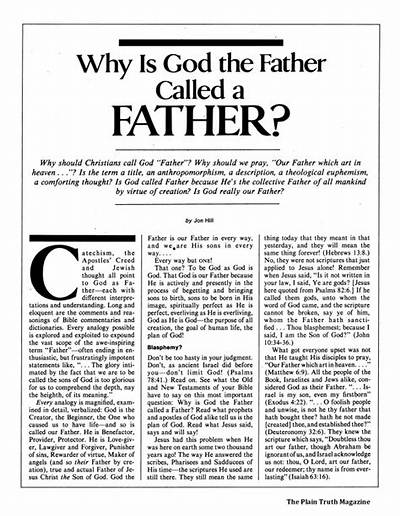 Why Is God Called Father?