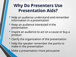 Why Presenters Use Presentation Aids?