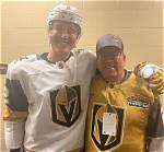 Zach Whitecloud and Father Tim Whitecloud in the Nhl Spotlight